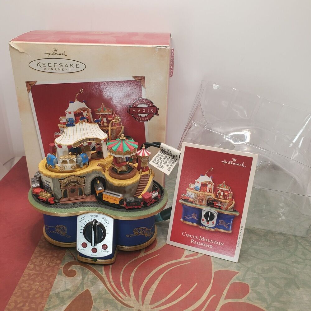 Hallmark Keepsake Ornament 2002 Circus Mountain Railroad Light Motion & Sound